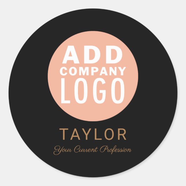 Sticker Rond Société Nom de l'employé du personnel de l'entrepr (Devant)