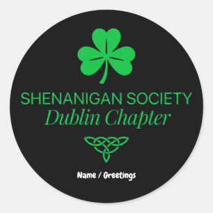 Sticker Rond Société Shenanigan Chapitre de Dublin Patrimoine V
