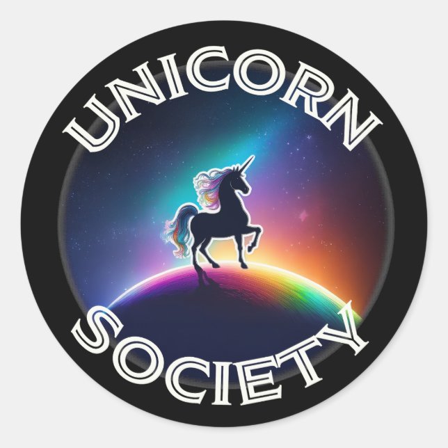 Sticker Rond Société Unicorn (Devant)