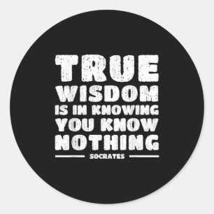 Sticker Rond Socrates Inspirer Citation stoïque Philosophie sto