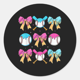 Sticker Rond Sœur de baseball goutte arc glace crème goutte fil