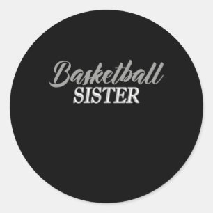 Sticker Rond Soeur de basket-ball