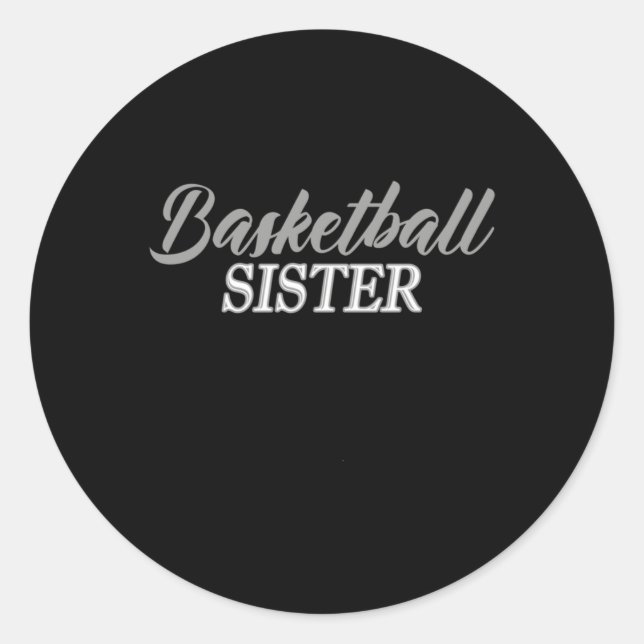 Sticker Rond Soeur de basket-ball (Devant)
