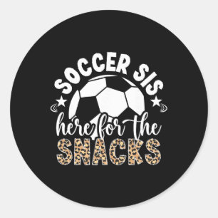 Sticker Rond Sœur de foot ici pour les snacks Sœur de foot