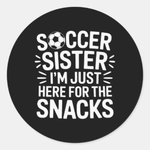 Sticker Rond Sœur de football qui applaudit bruyamment Je suis