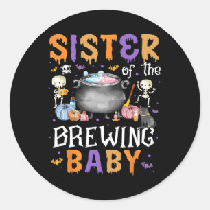 Sticker Rond Soeur De La Brasserie By Funny Halloween tenue