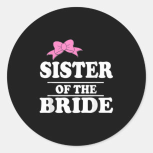 Sticker Rond Sœur de la mariée cortège de mariage