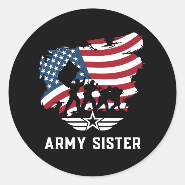 Sticker Rond Soeur de l'armée (Devant)