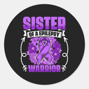 Sticker Rond Soeur De L'Épilepsie Guerrière Survivant Épilepsie