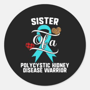 Sticker Rond Soeur Polykystique Sensibilisation aux maladies du