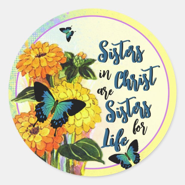 Sticker Rond Soeurs En Christ (Devant)
