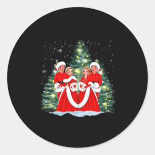 Sticker Rond Sœurs Film Noël Blanc 1954 Xmas Neige Vacances