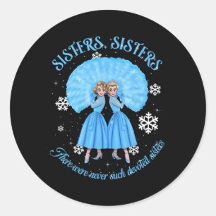 Sticker Rond Sœurs Film White Christmas 1954 Xmas Neige Vacance