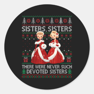 Sticker Rond Sœurs Film White Christmas 1954 Xmas Vacances Pyja