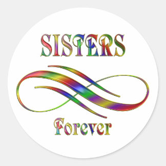 Sticker Rond Soeurs pour toujours