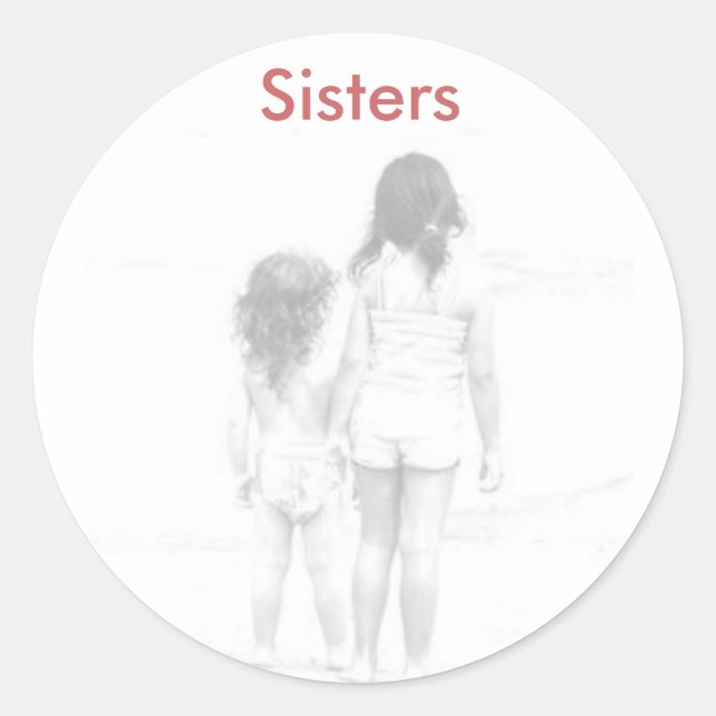 Sticker Rond Soeurs, Soeurs (Devant)