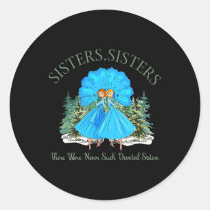 Sticker Rond Soeurs White Christmas Movie 1954 Pajamas Holiday