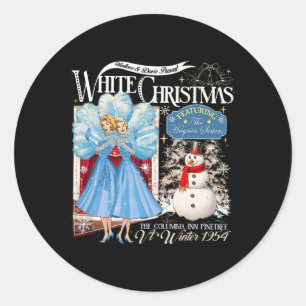 Sticker Rond Soeurs White Christmas Movie 1954 Pajamas Holiday