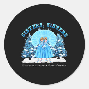 Sticker Rond Soeurs White Christmas Movie 1954 Xmas Pajam
