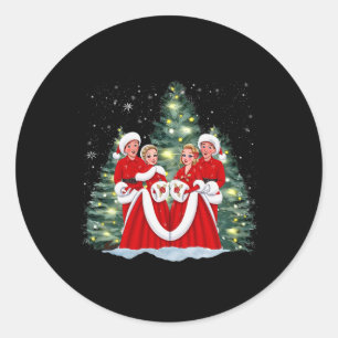 Sticker Rond Soeurs White Christmas Movie 1954 Xmas Snow Holid