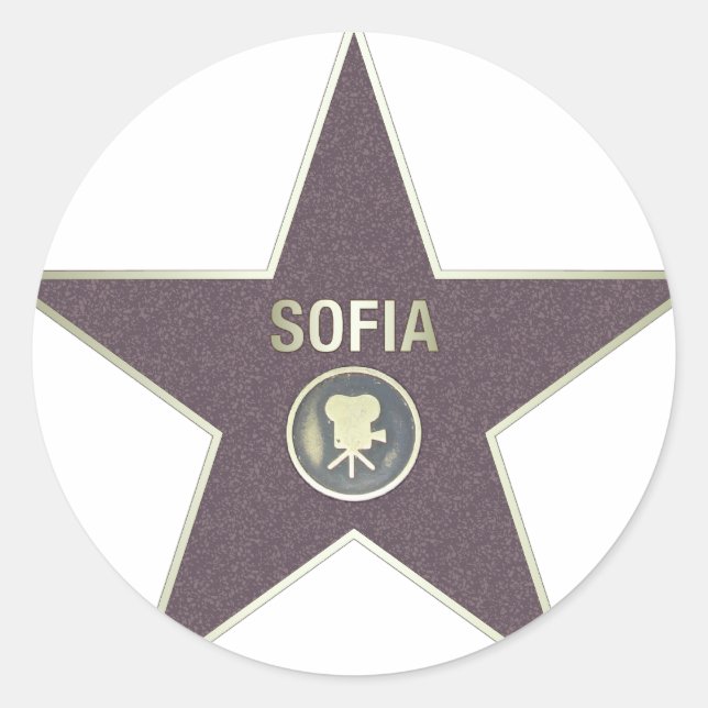 STICKER ROND SOFIA-MOVIE-STAR (Devant)
