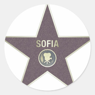 STICKER ROND SOFIA-MOVIE-STAR