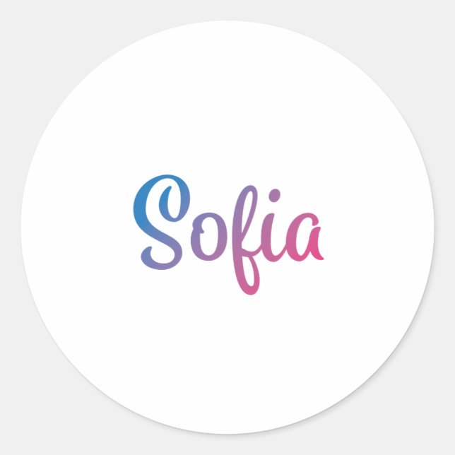 Sticker Rond Sofia Stylish Cursive (Devant)