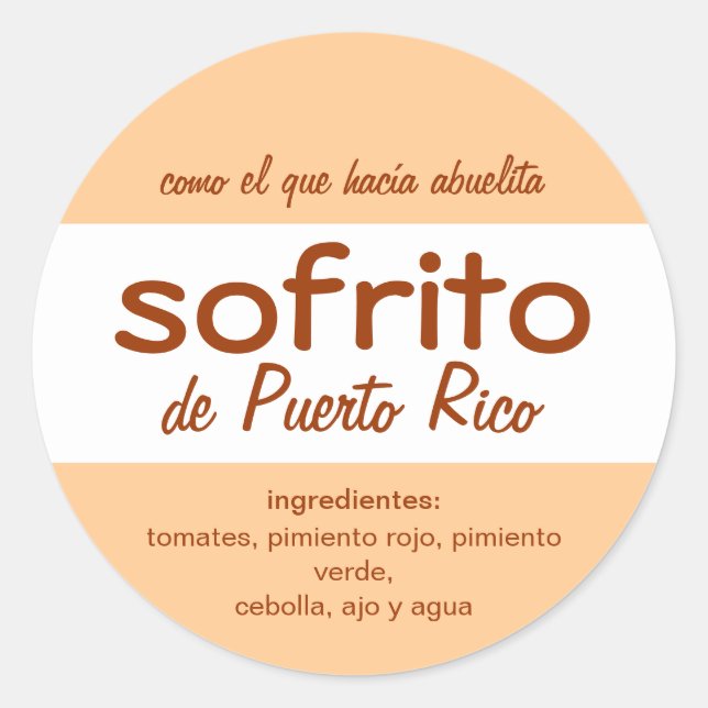 Sticker Rond Sofrito Porto Rico (Devant)