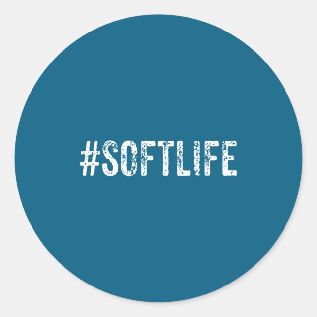 Sticker Rond Soft Life Dont Stress Stress Softlife Softli  (Devant)