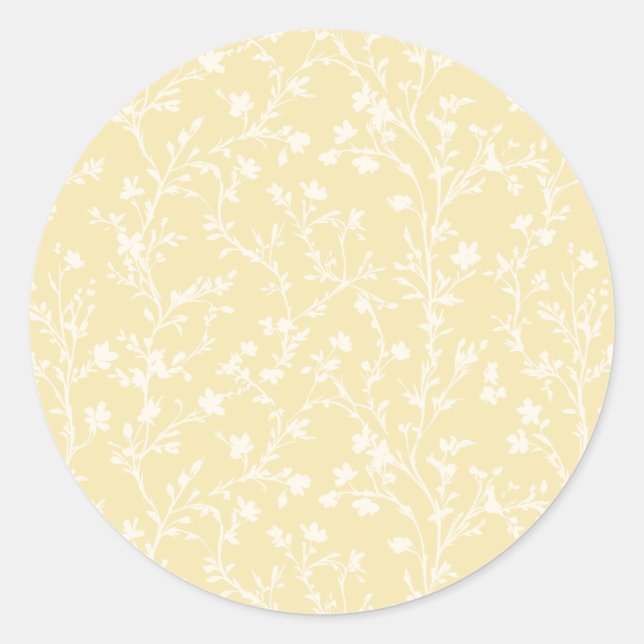 Sticker Rond Soft Meadow Neutral - Crème au beurre (Devant)