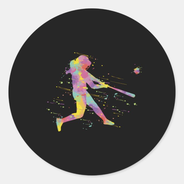 Sticker Rond Softball (Devant)