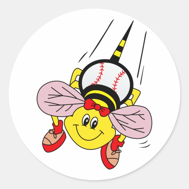 Sticker Rond Softball Bee (Devant)