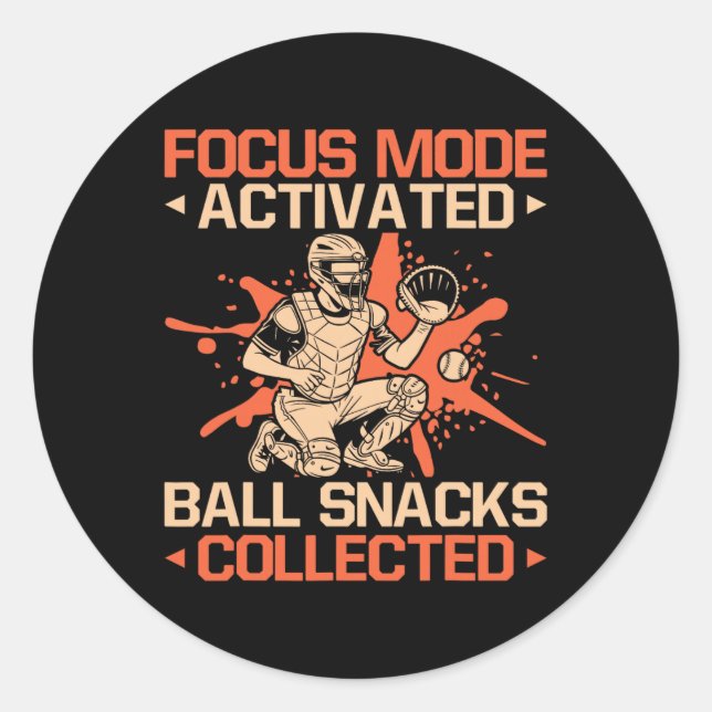 Sticker Rond Softll Catcher Focus Mode Activated Softll Mom  (Devant)