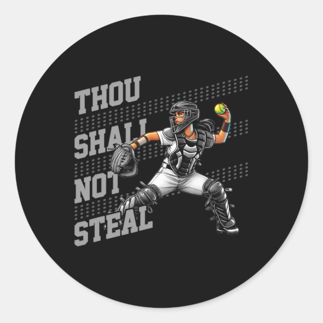 Sticker Rond Softll Catcher For Teen Girls And Women Thou Shall (Devant)