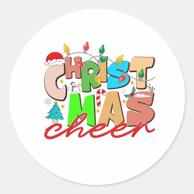 Sticker Rond Soin de Noël (Devant)