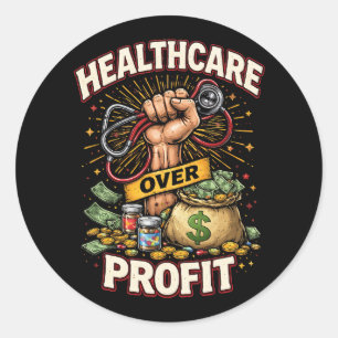 Sticker Rond Soins avant le profit