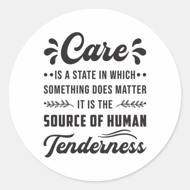 Sticker Rond Soins d'aidants naturels Soins infirmiers Infirmiè (Devant)