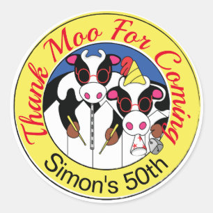 Sticker Rond Soins drôle fête d'anniversaire