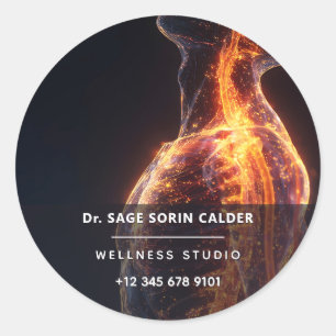 Sticker Rond Soins Globaux du Corps Golden Field