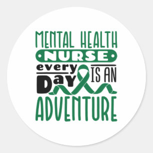 Sticker Rond Soins Infirmiers Psych Infirmière Chaque Jour Est