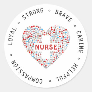 Sticker Rond Soins infirmiers semaine médecin évaluation cardia