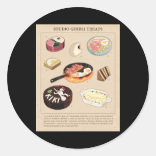 Sticker Rond Soins Magiques Nourriture Du Studio Ghibli Films S