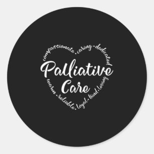 Sticker Rond Soins palliatifs, Hôpital, travailleur en soins pa