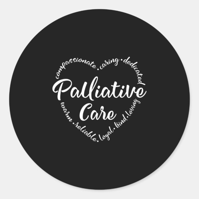 Sticker Rond Soins palliatifs, Hôpital, travailleur en soins pa (Devant)