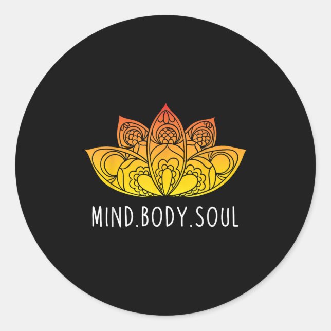 Sticker Rond Soins Sol Femmes méditation Idées graphiques (Devant)