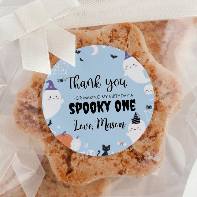 Sticker Rond Soirée d'anniversaire du garçon Ghost (Créateur téléchargé)