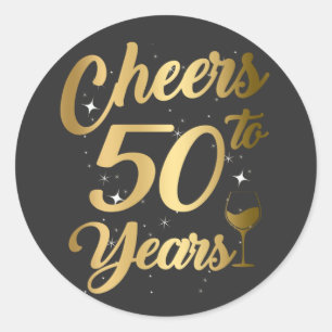 Sticker Rond Soirée de 50 ans 50e anniversaire