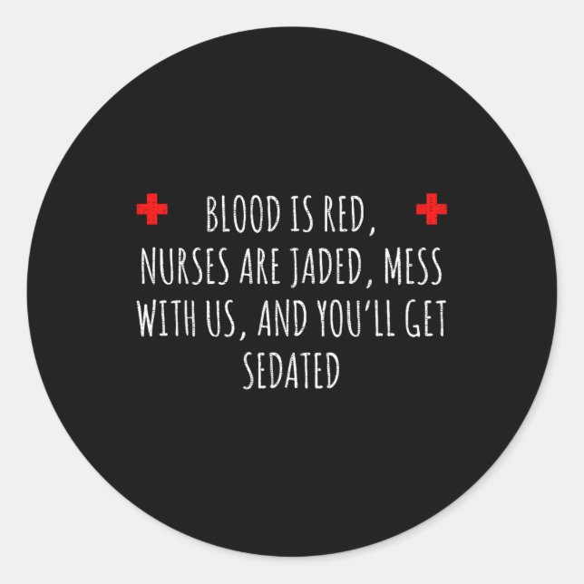 Sticker Rond Soirée d'infirmière - Drôle cadeau d'infirmière (Devant)
