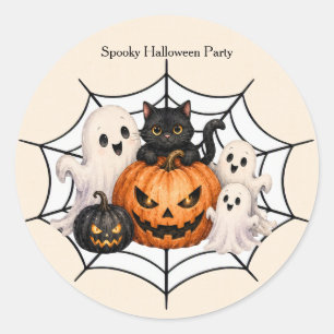 Sticker Rond Soirée effrayante d'Halloween