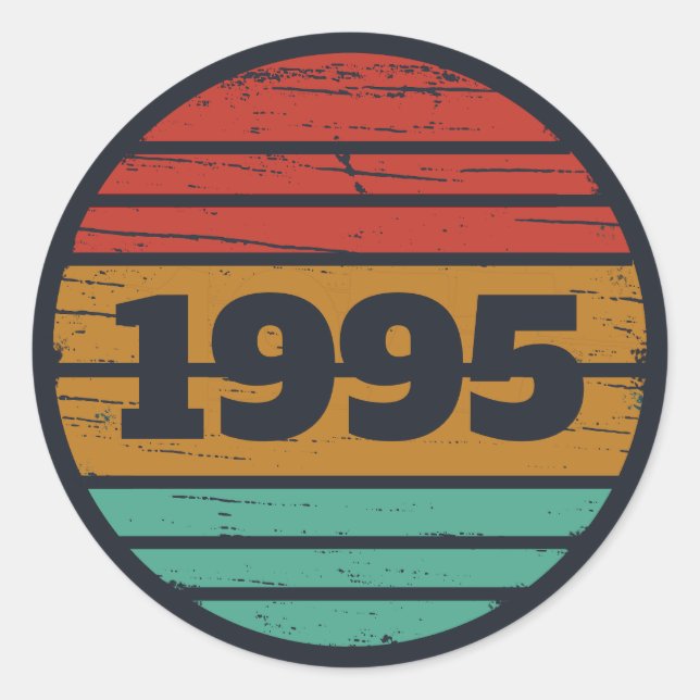 Sticker Rond Soirée personnalisée de trente vintages 30e annive (Devant)